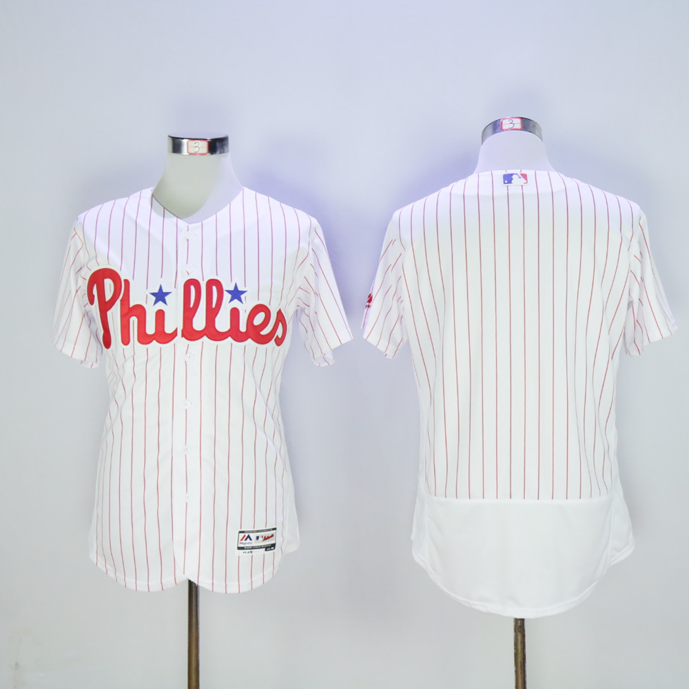 Men Philadelphia Phillies Blank White MLB Jerseys